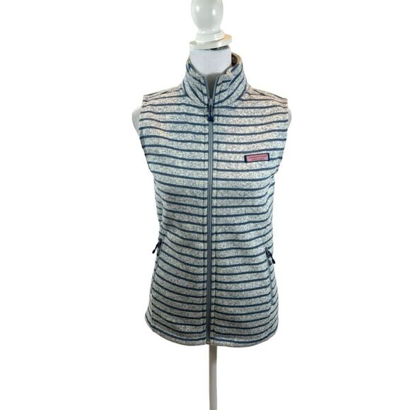 Vineyard Vines Jackets & Blazers - Ladies Vineyard Vines Blue and Heather White Knit Vest‎ Size XXS